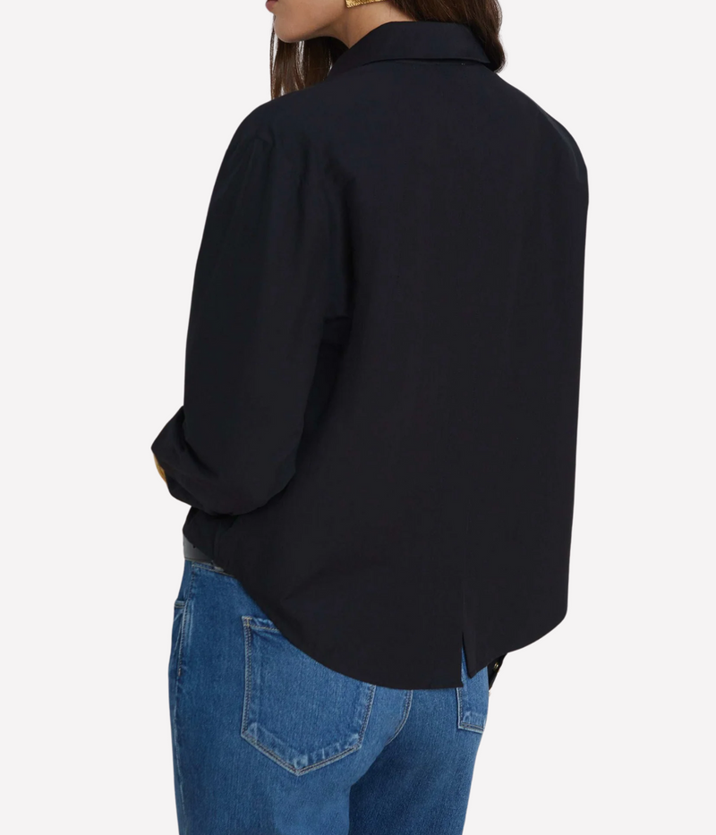 Cosette Crop Shirt in Black Gold