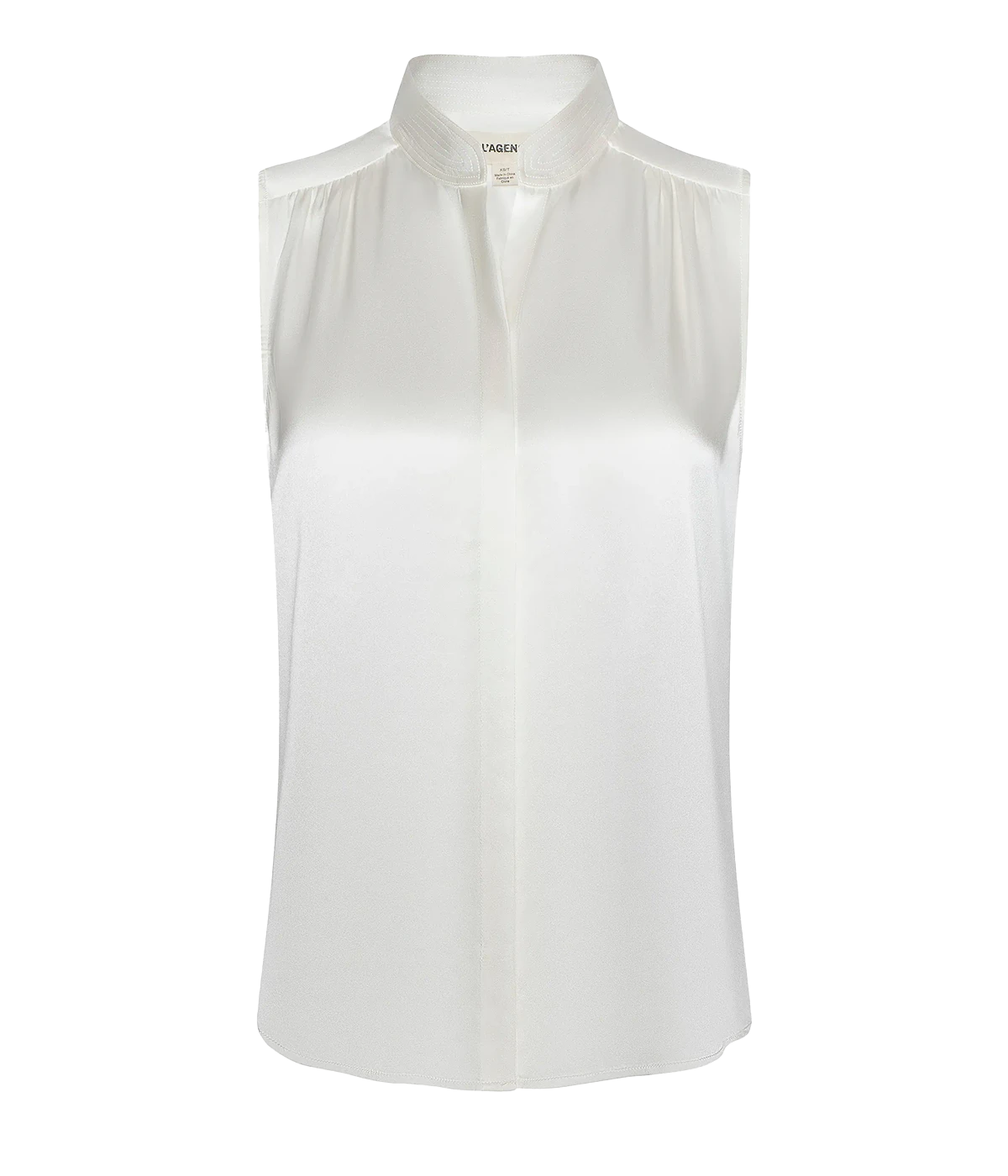 Phoebe Sleeveless Band Blouse In Ivory