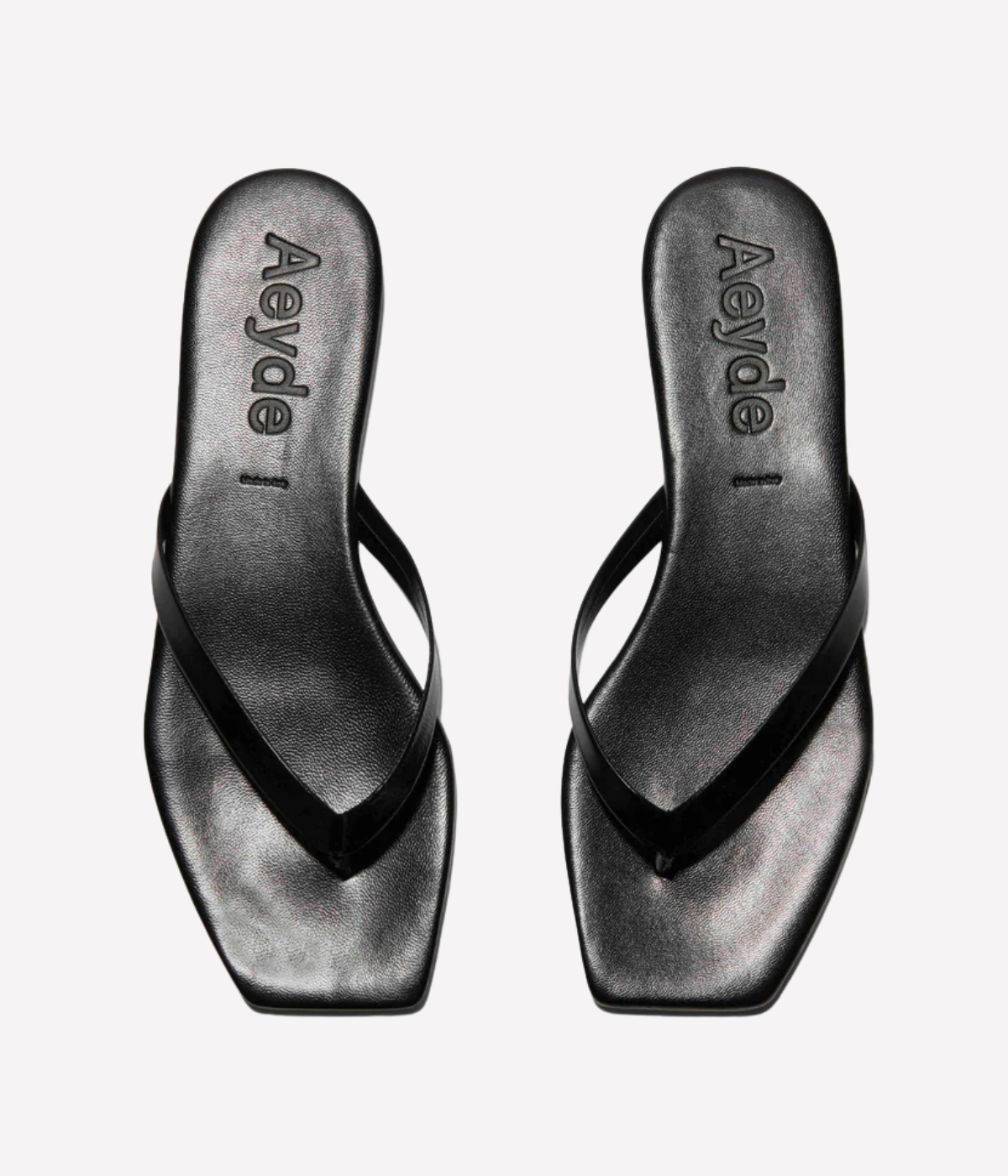 Renee Leather Thong in BLACK