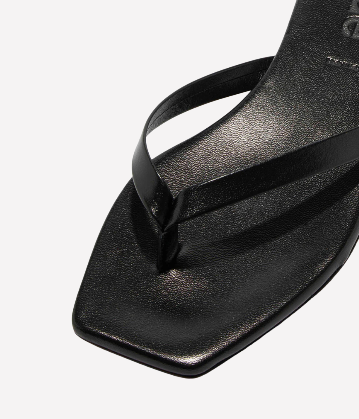 Renee Leather Thong in BLACK