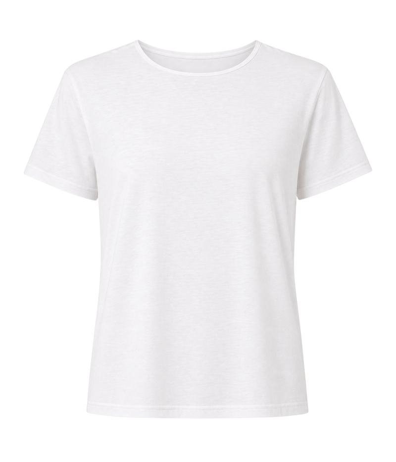 Short Sleeve Crew Neck T-Shirt in White