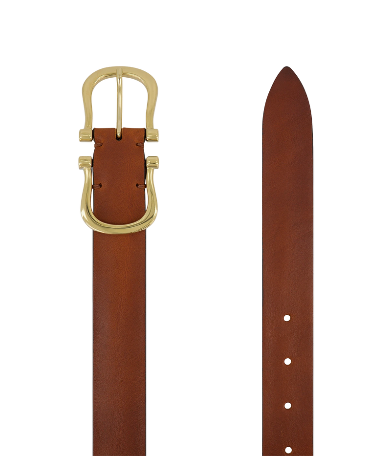 Baby Gold Nicky X Belt in Tan