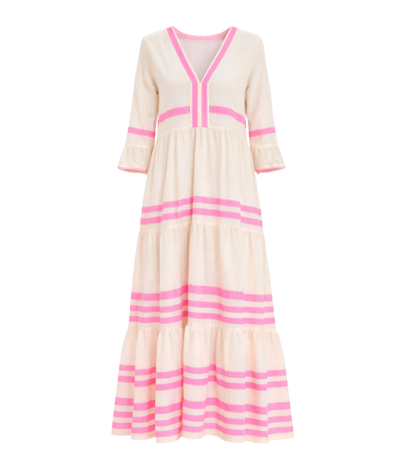 Hawi Flutter Dress in Zefeni Fuchsia