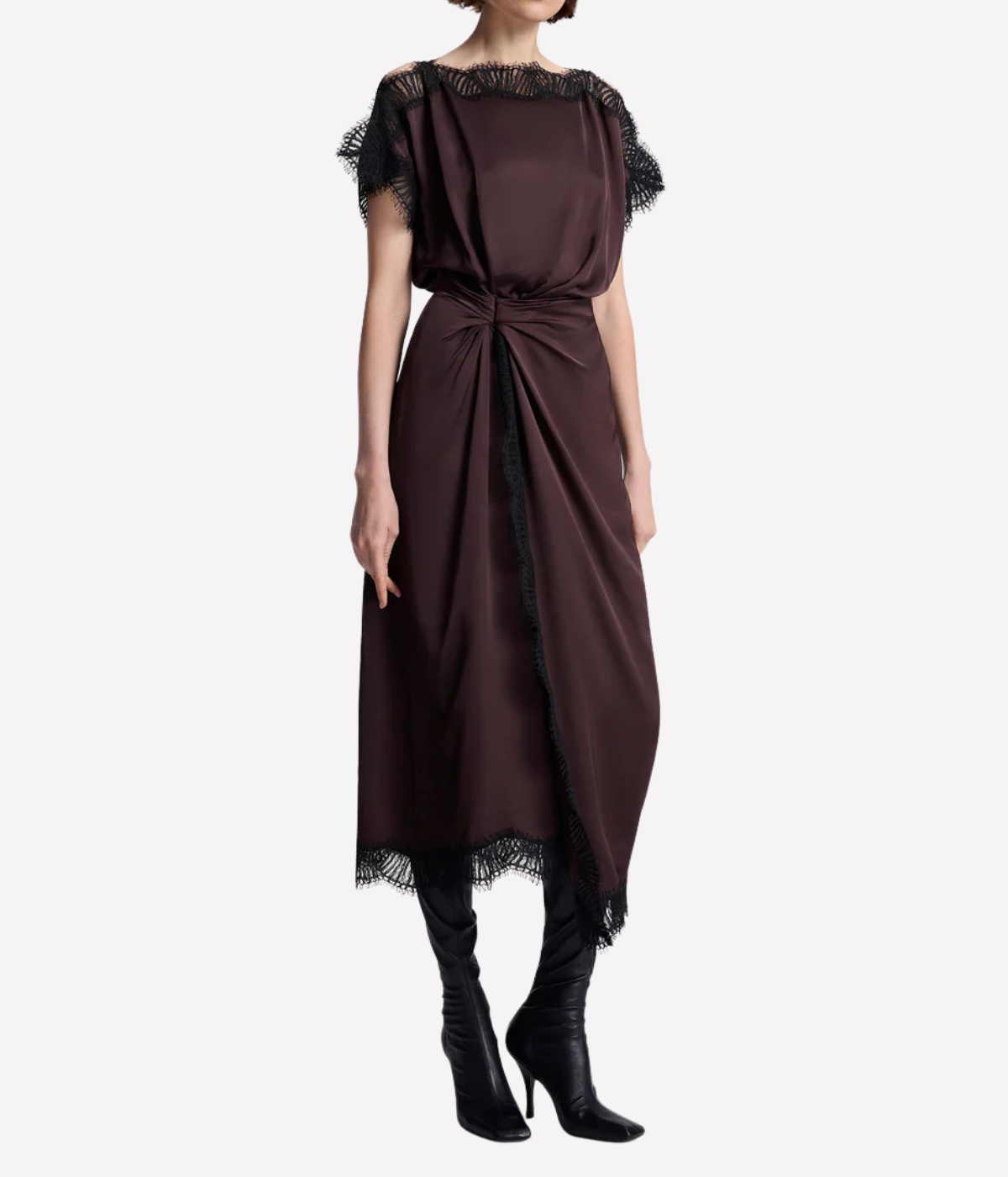 Luna Dress in Cocoa Black