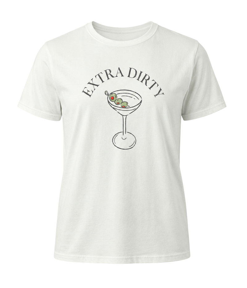 Extra Dirty Cocktail Vintage Tee in Vintage White