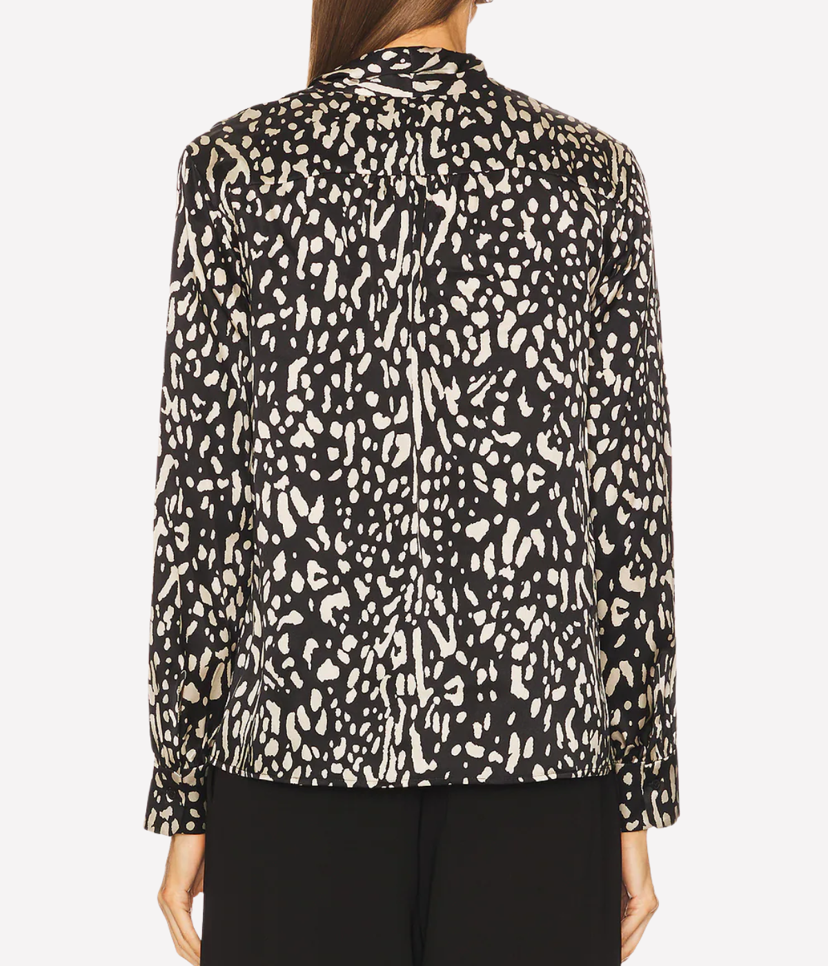 Janese Blouse in Black Cheetah Print