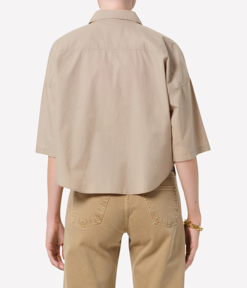 Frances Cropped Shirt In Catalina