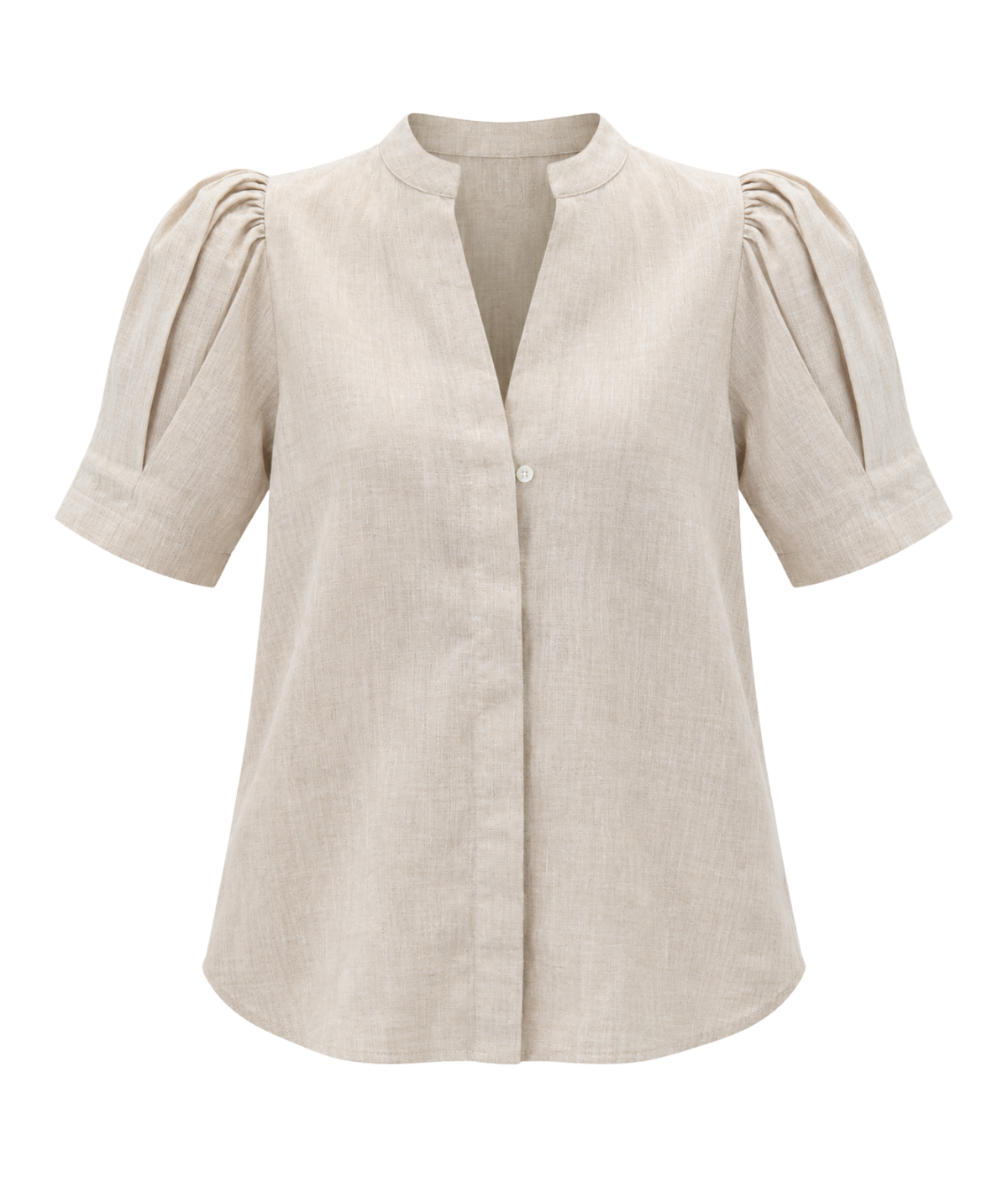 Lanhtropy - Athina Linen Shirt In Natural flat lay image