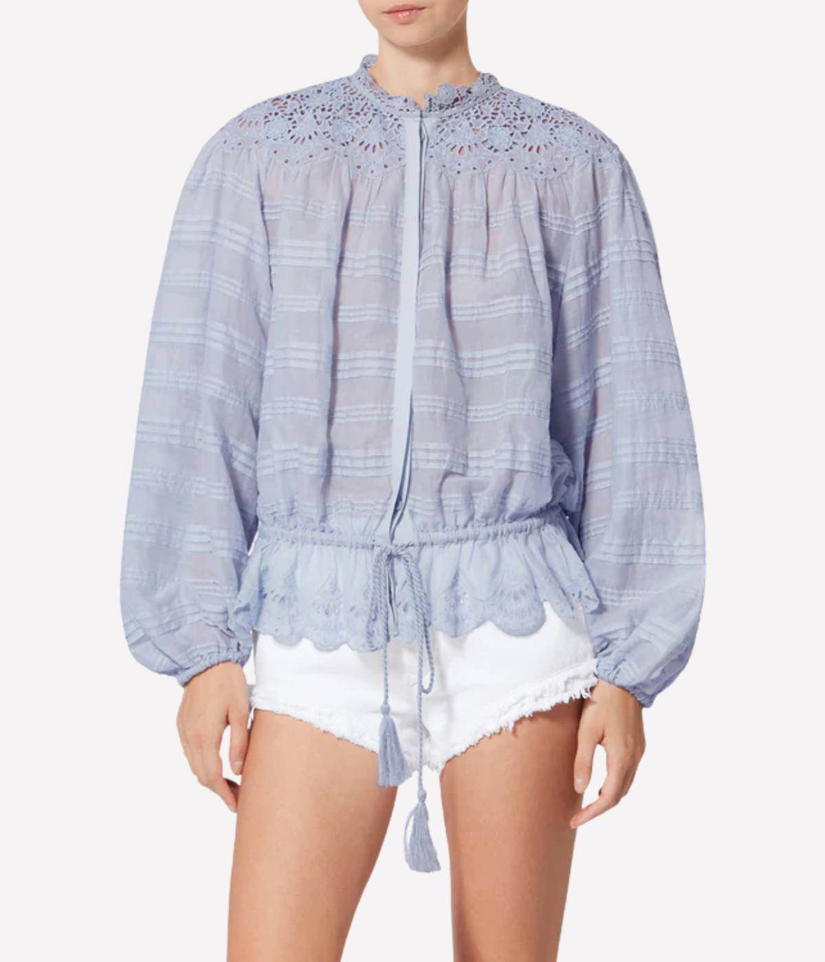 Polly Top in Light Blue