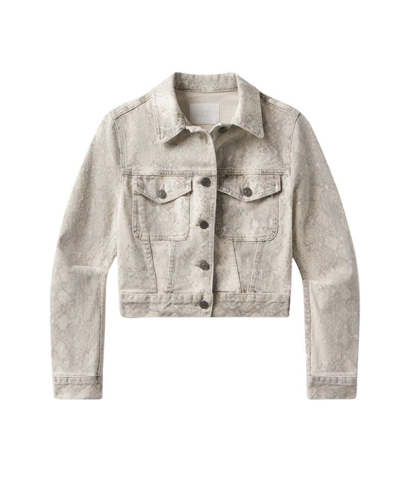 Charisse Shrunken Jacket in Python