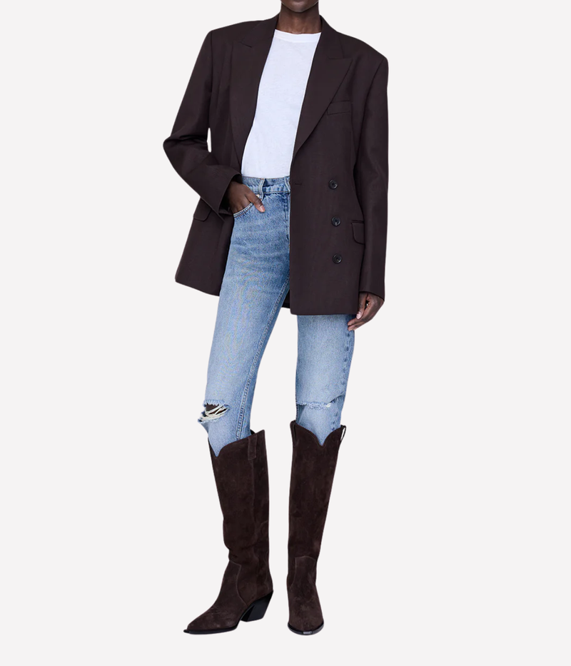 Tall tania boot in dark brown