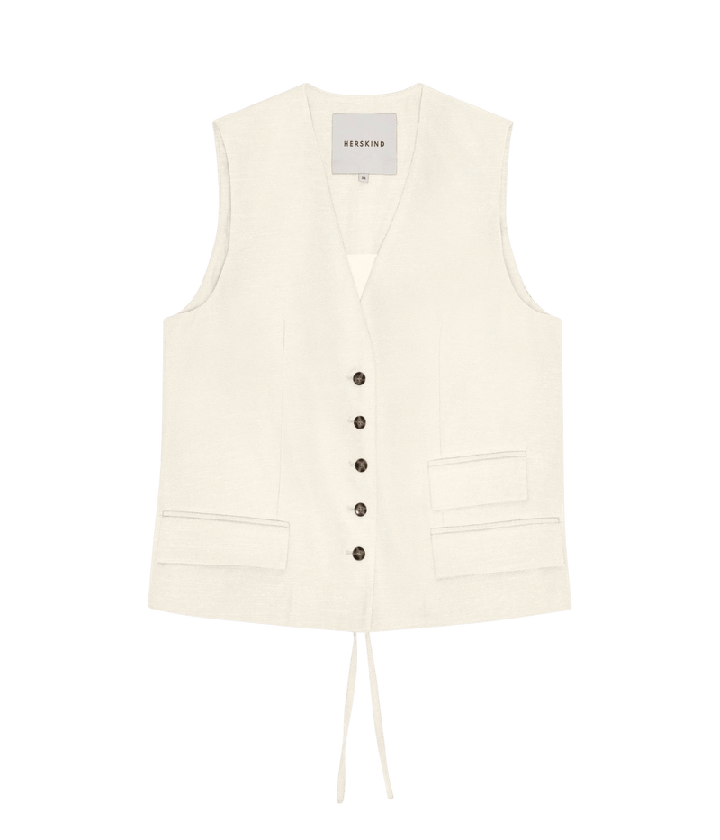 Samos Vest In White