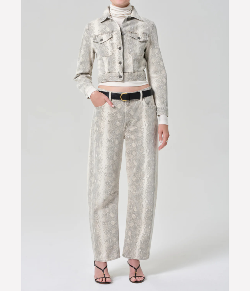Charisse Shrunken Jacket In Python