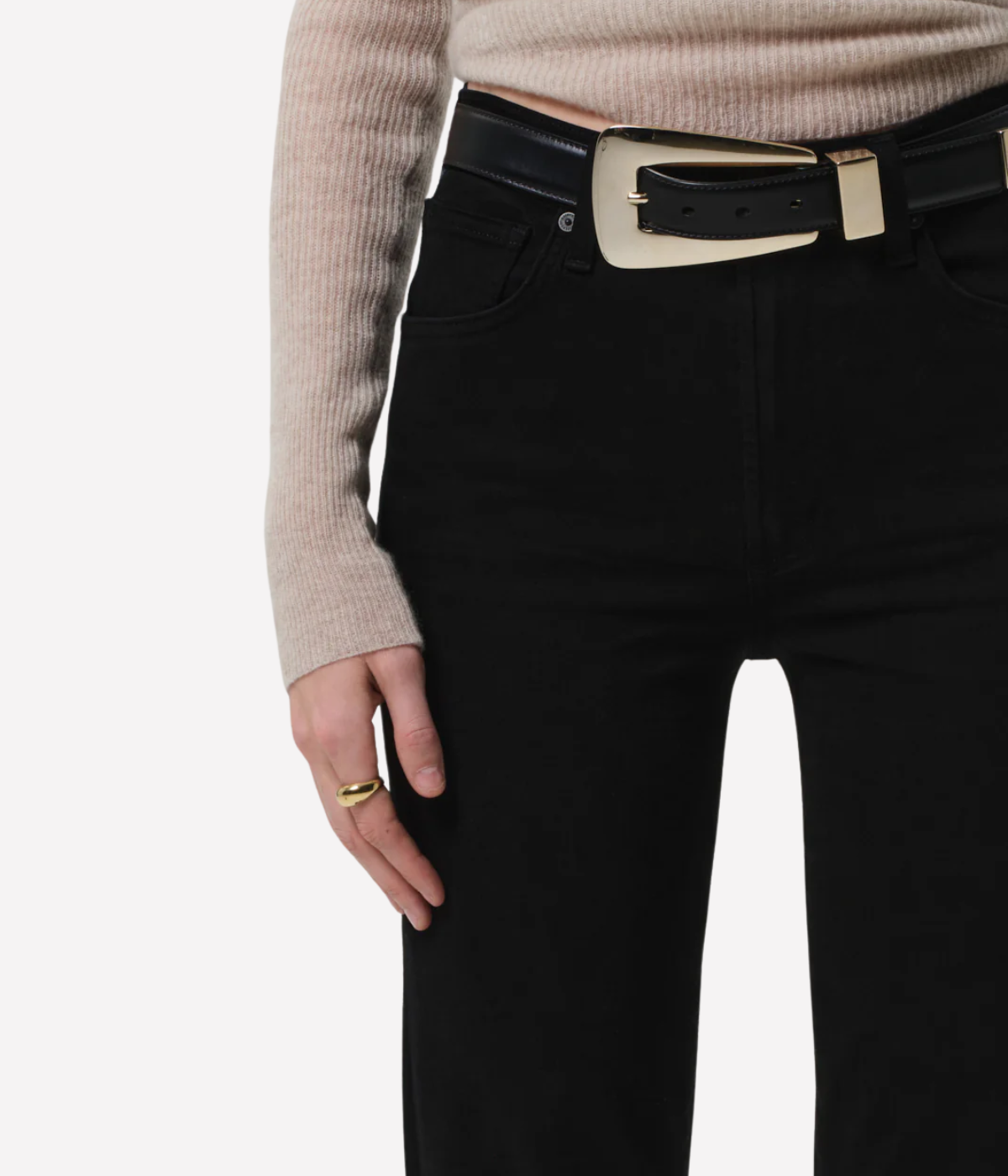 Caia Straight Jean in Plush Black