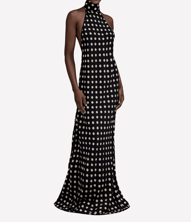 Jamie Maxi Dress in Dots Black