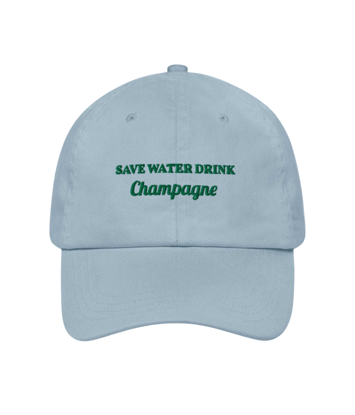 Save Water Drink Champagne Cap in Light Blue