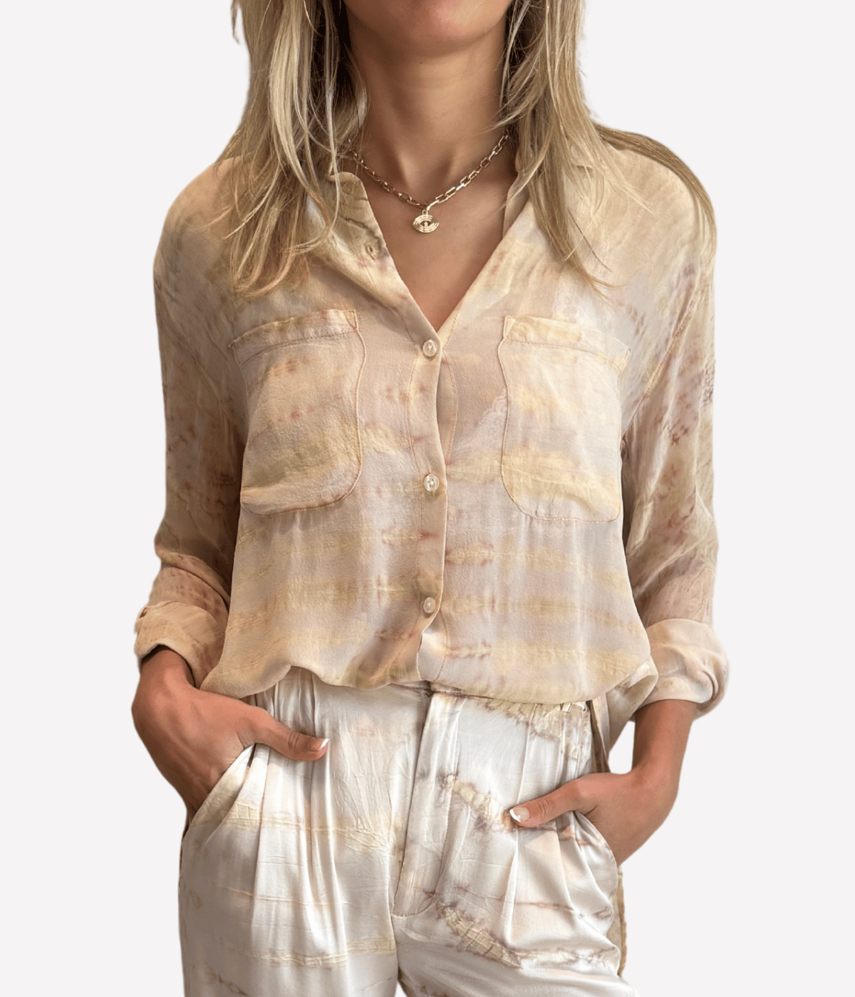 Boyfriend Shirt in Khaki Bamboo