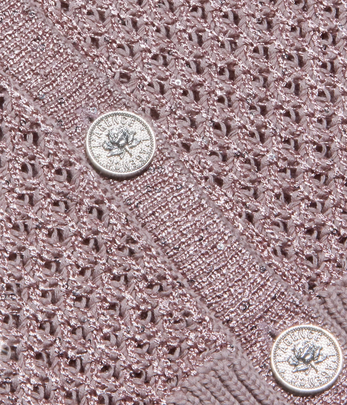 Blanca Sequin Crop Cardigan In Adobe Rose