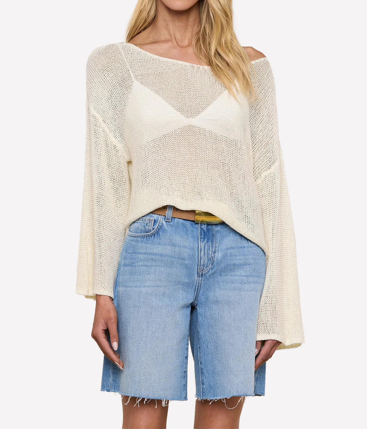 Ethan Knit Pullover in Vanilla