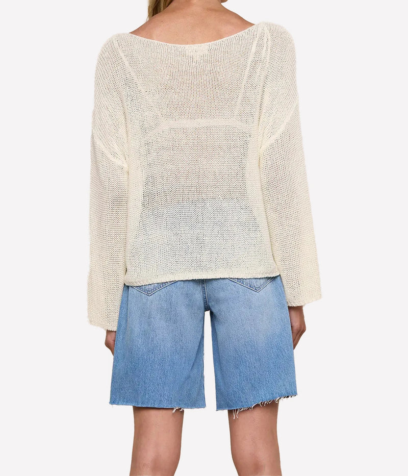 Ethan Knit Pullover in Vanilla