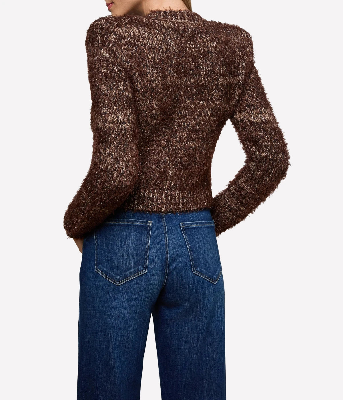 Una Knit Cardigan in Chocolate Multi