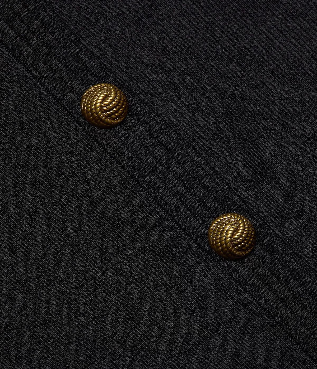 Patsy Crop Crew Cardigan in Black Gold