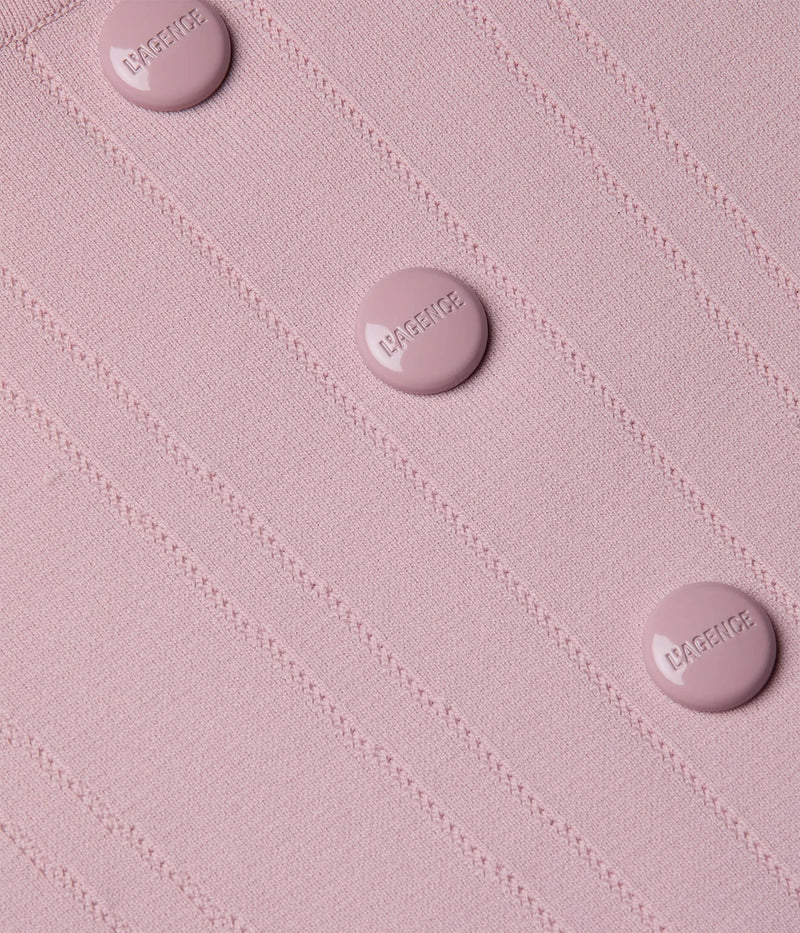 Dove Scoop Neck Knit Corset in Misty Rose