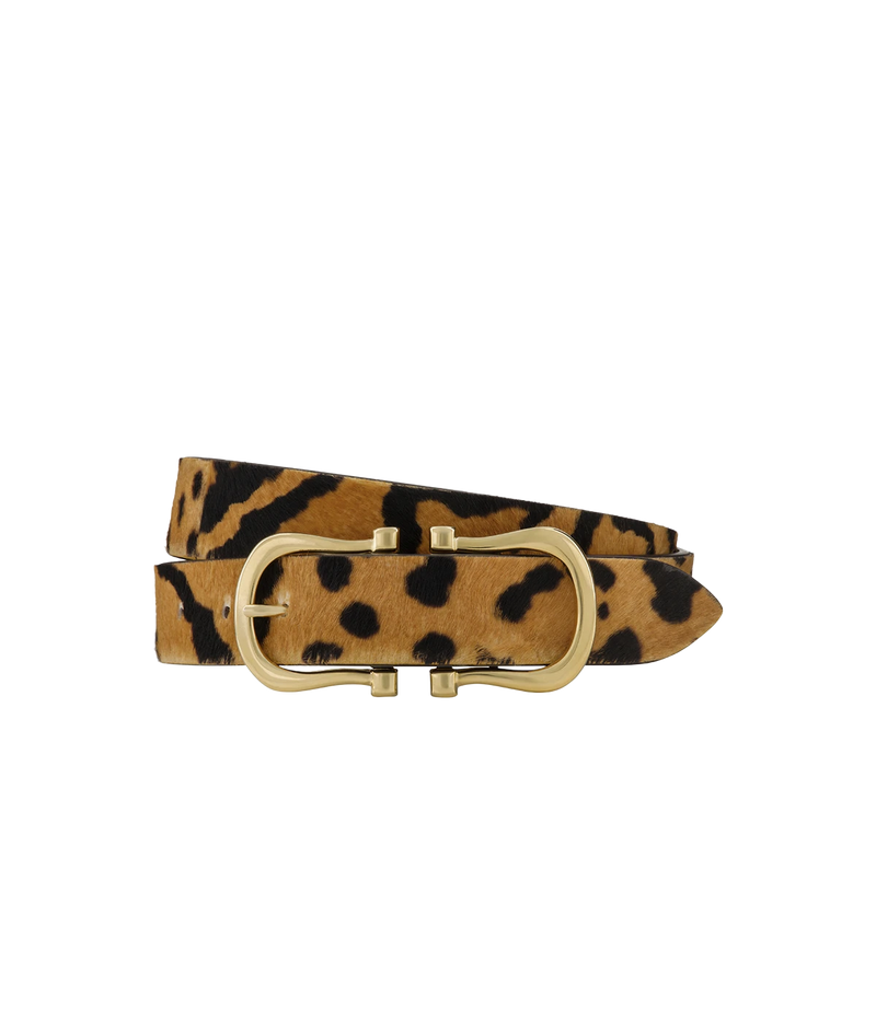 Baby Gold Nicky X Belt in Leopard