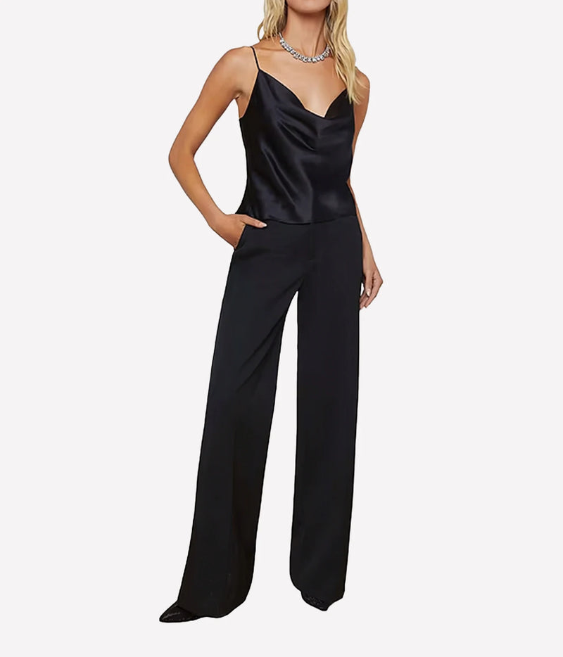 Calista Cowl Neck Cami In Black