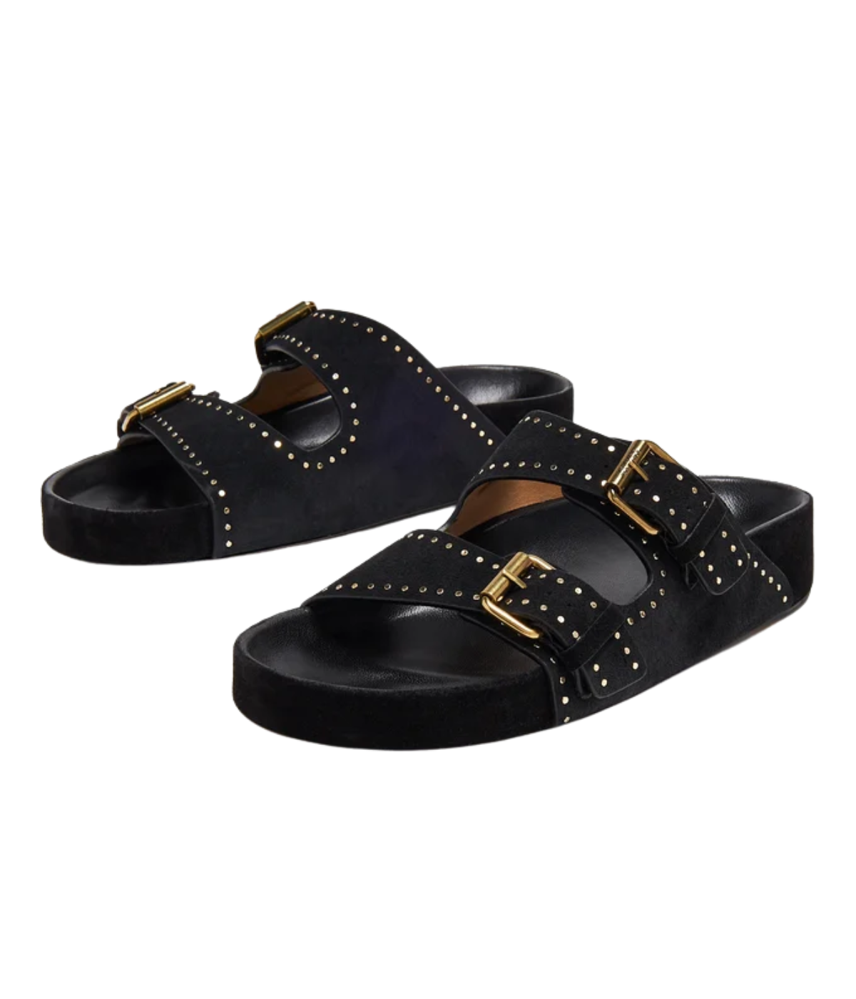 Lennyo Sandal in Black Suede