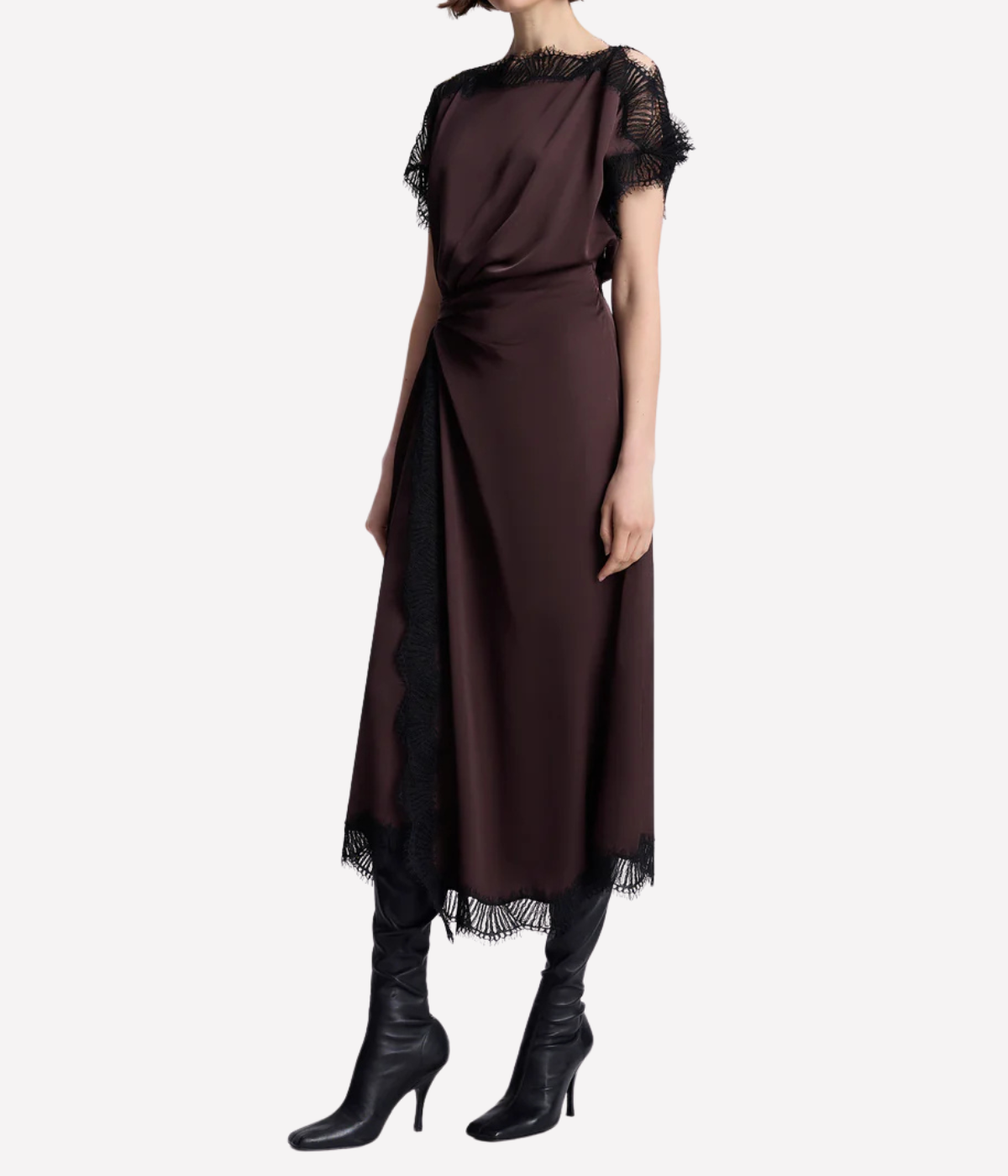Luna Dress in Cocoa Black