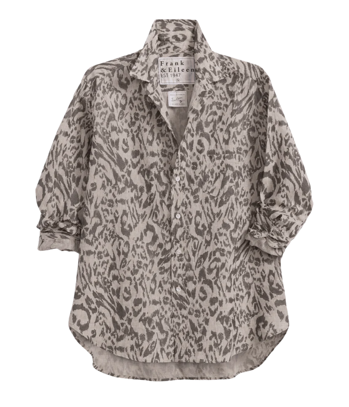 Eileen Woven Button Up Shirt in Glitter Animal Print