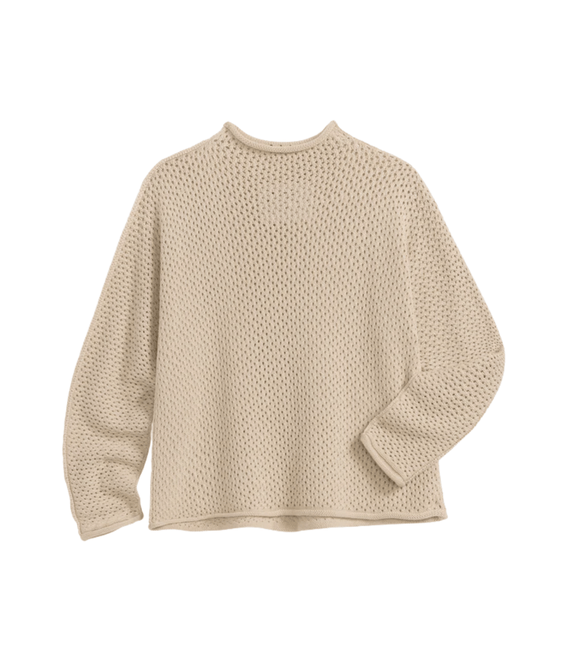Monterey Pointelle Sweater in Sand