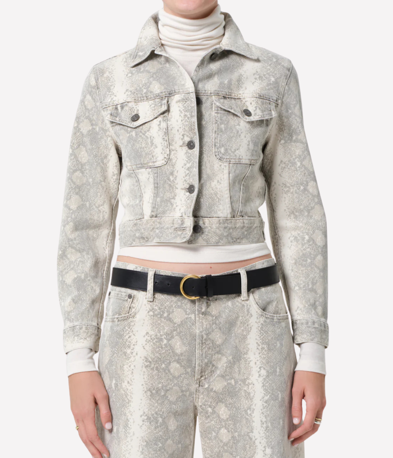 Charisse Shrunken Jacket in Python