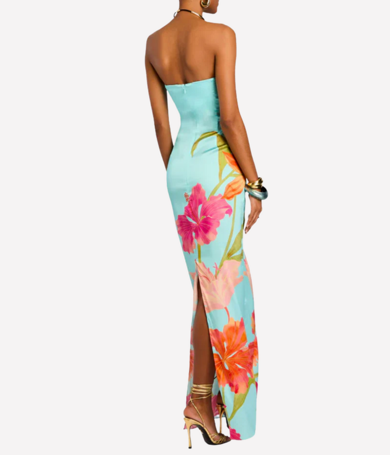Vivi Dress in Aqua Primavera