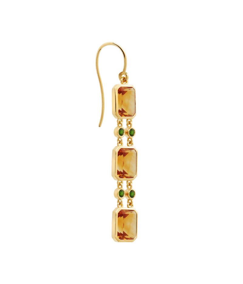 Sofia Citrine Drop Earrings in 18K Yellow Gold