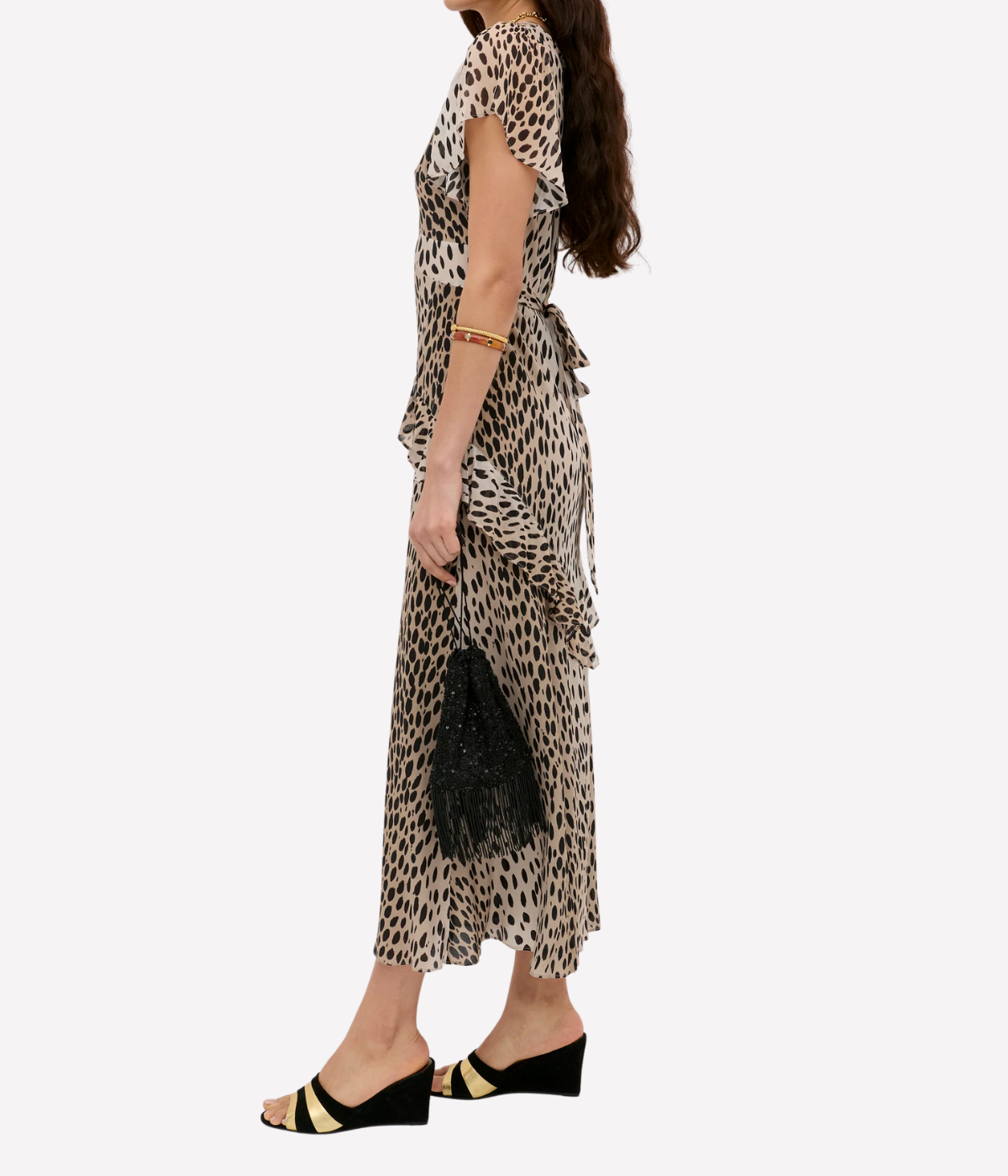 Evie Dress in Antelope Spot