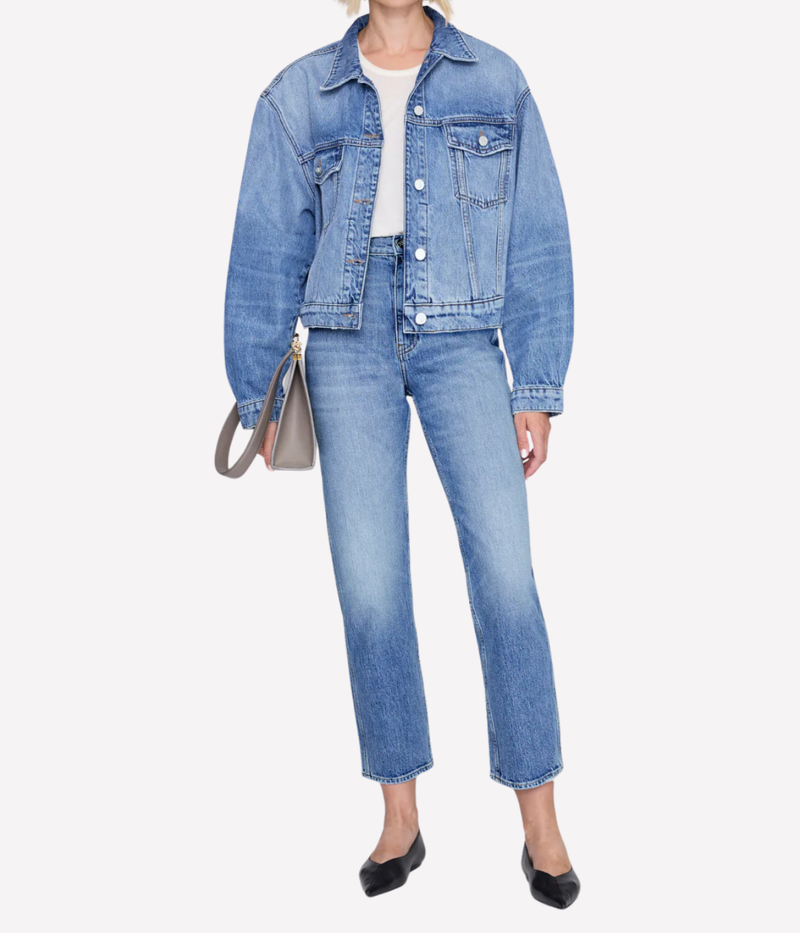 Quincy Jacket In Washed Blue