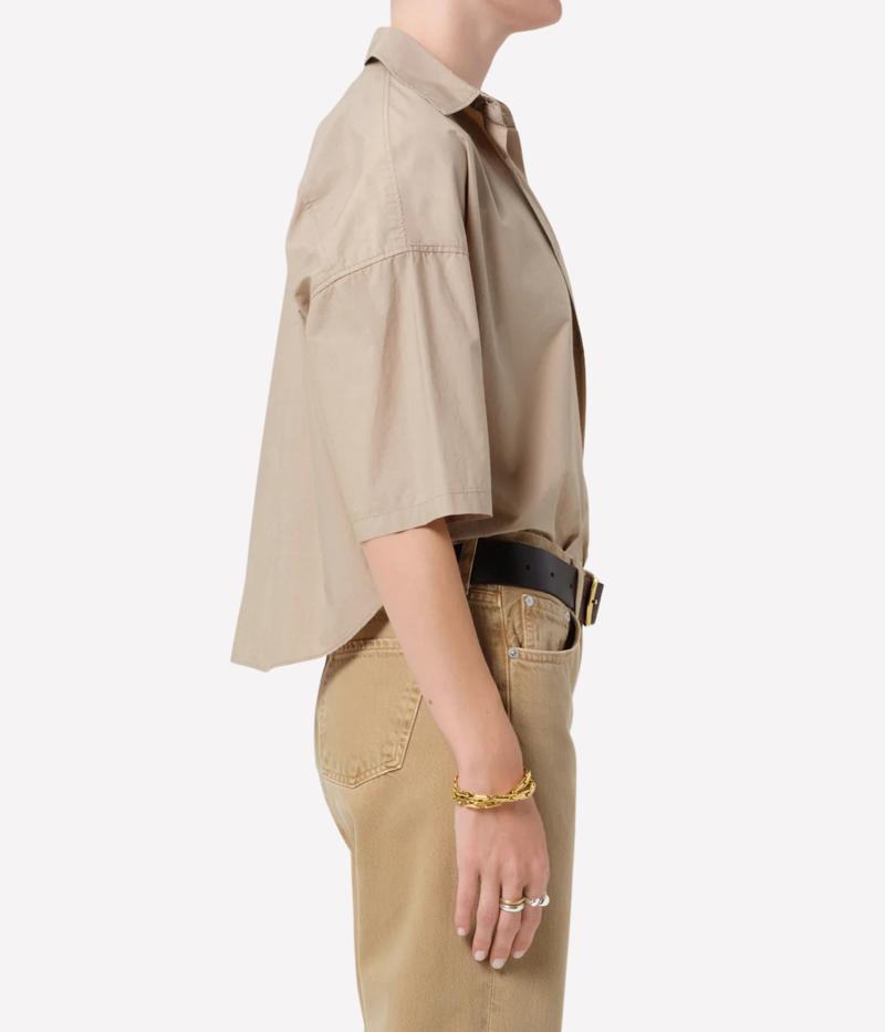 Frances Cropped Shirt In Catalina