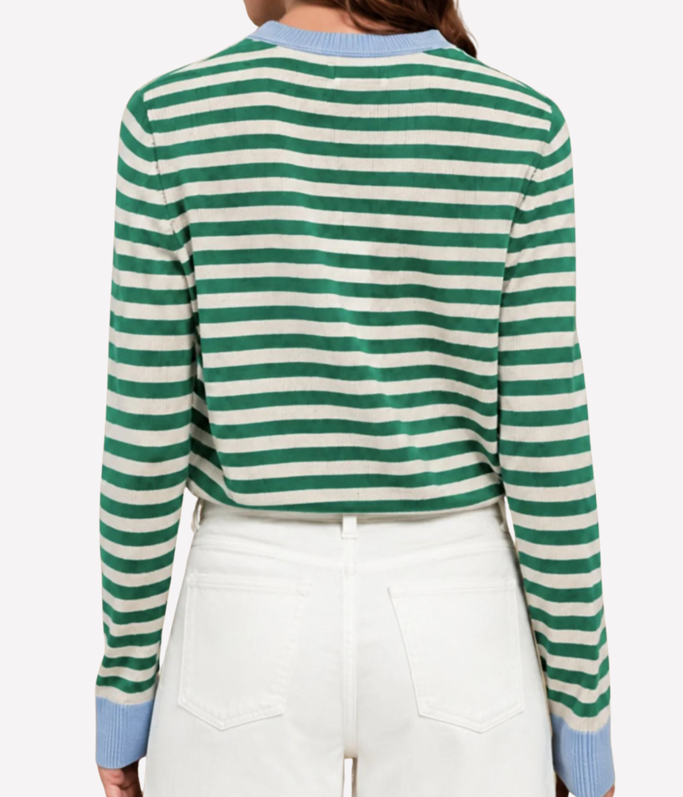 Suzette Cropped in Jade Cloud