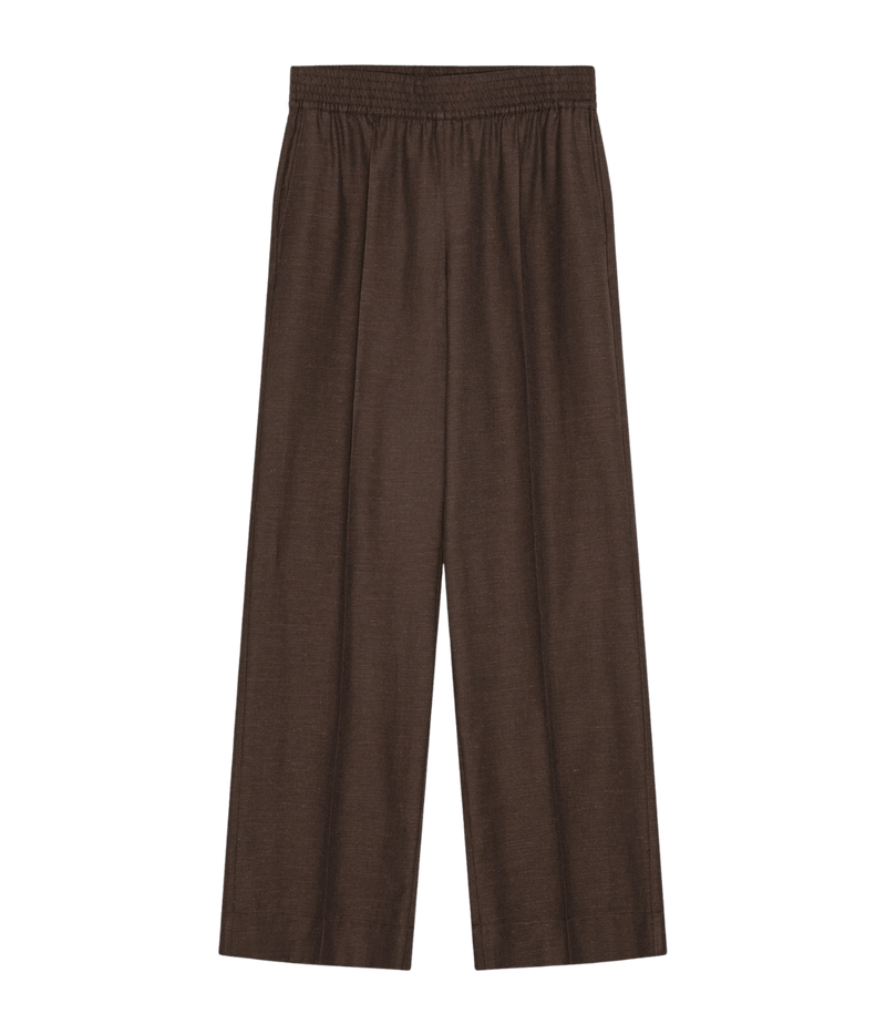 Pinky Midt Waist Pant In Java Brown