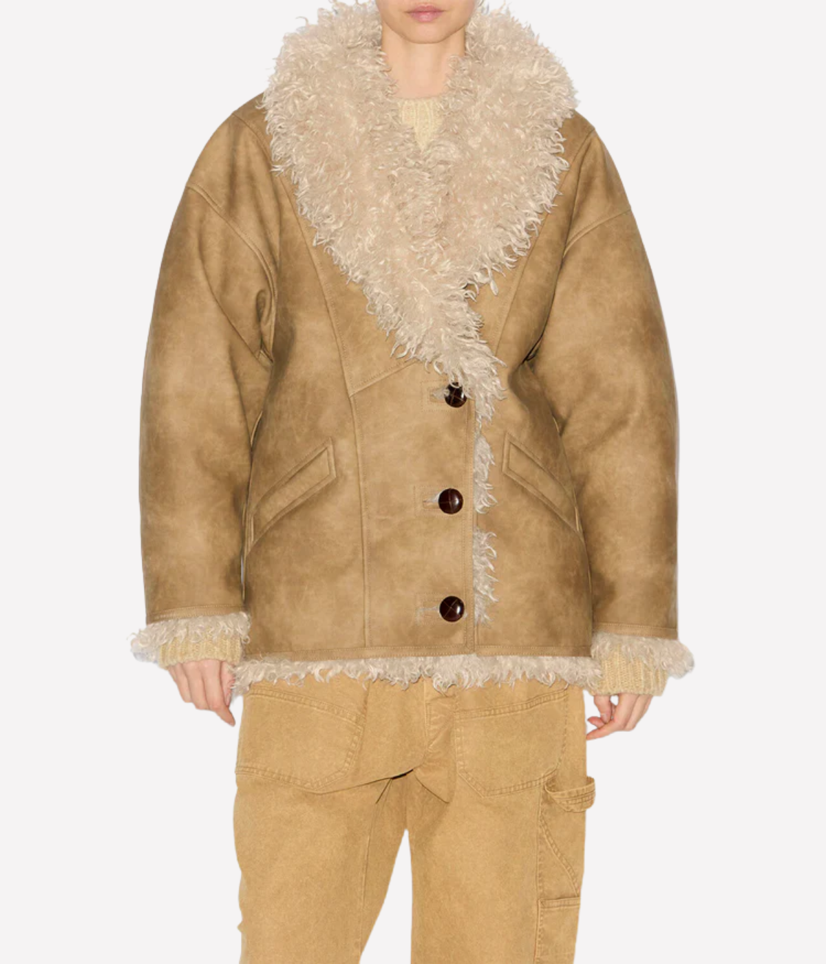 Clea Coat in Taupe