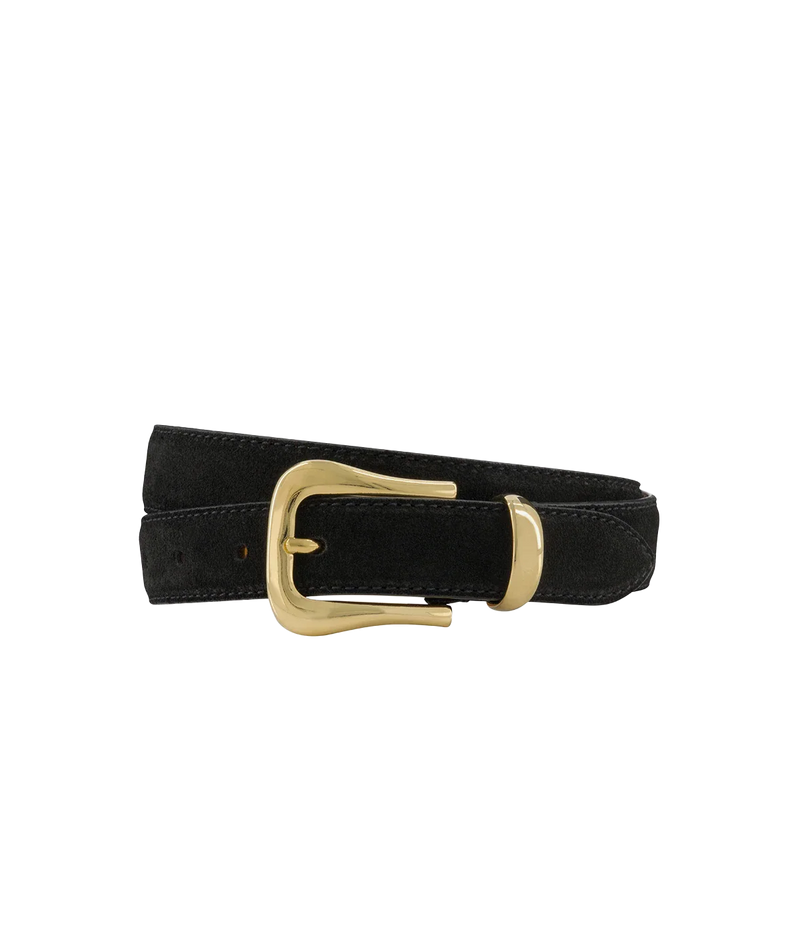 Rivoli Belt in Black Suede