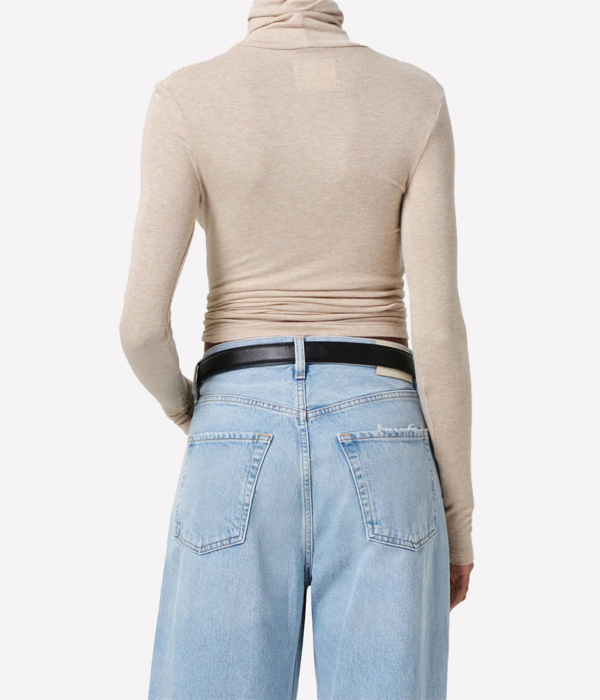 Caradene Turtleneck in Heathered Almond