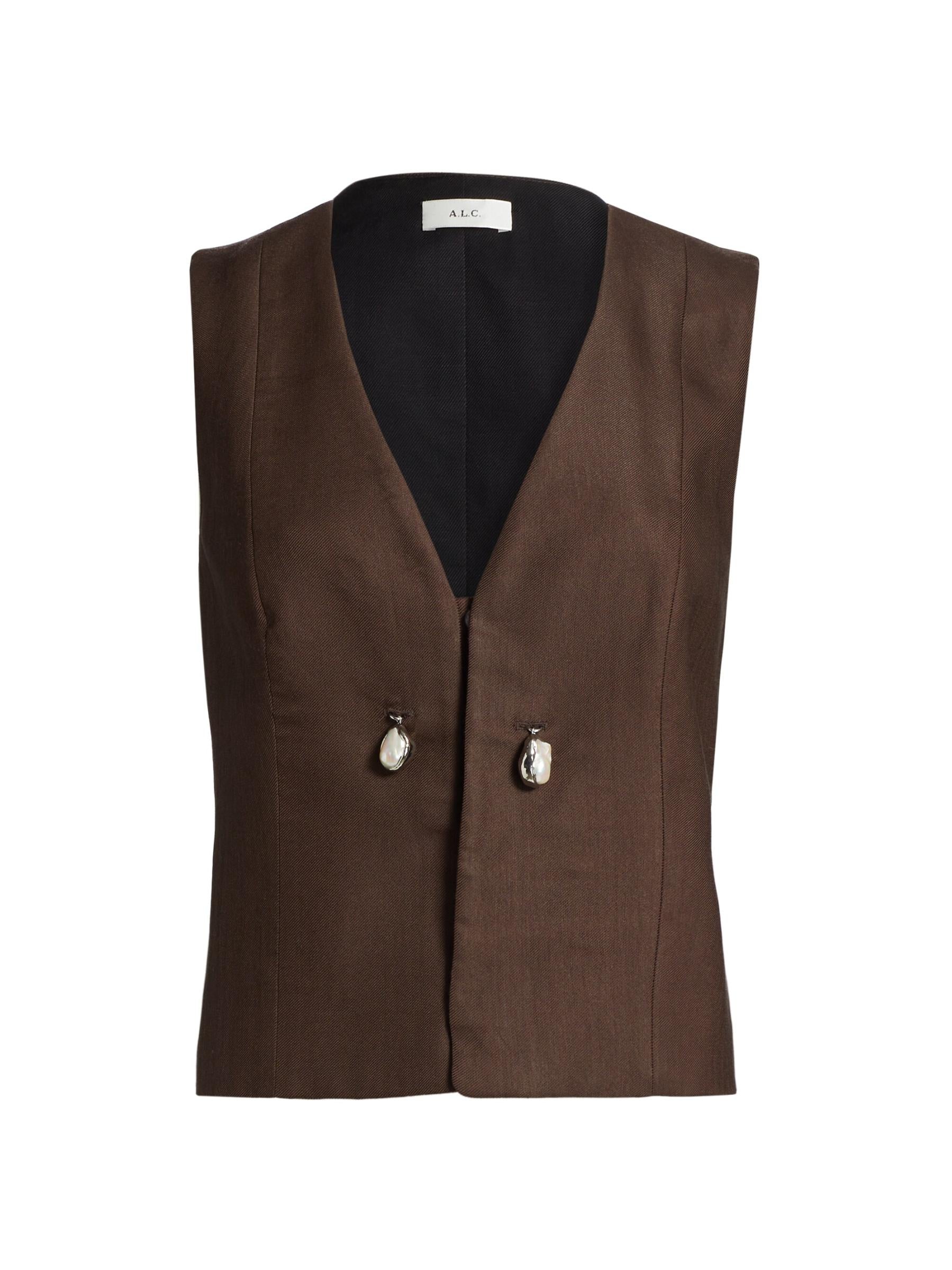 Leo Vest in Dark Carob