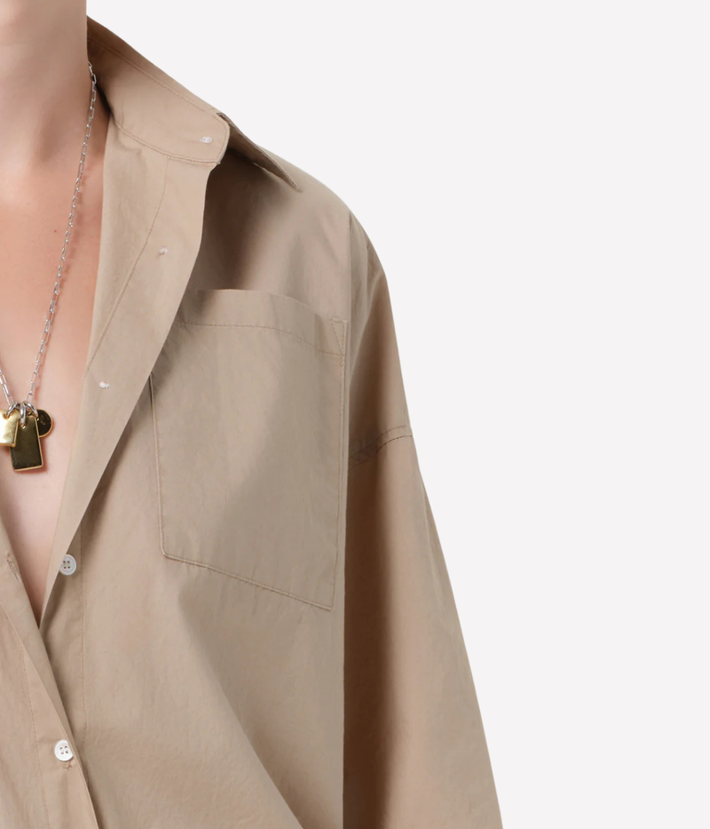 Frances Cropped Shirt In Catalina