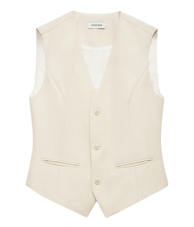 Mario Vest In Ecru