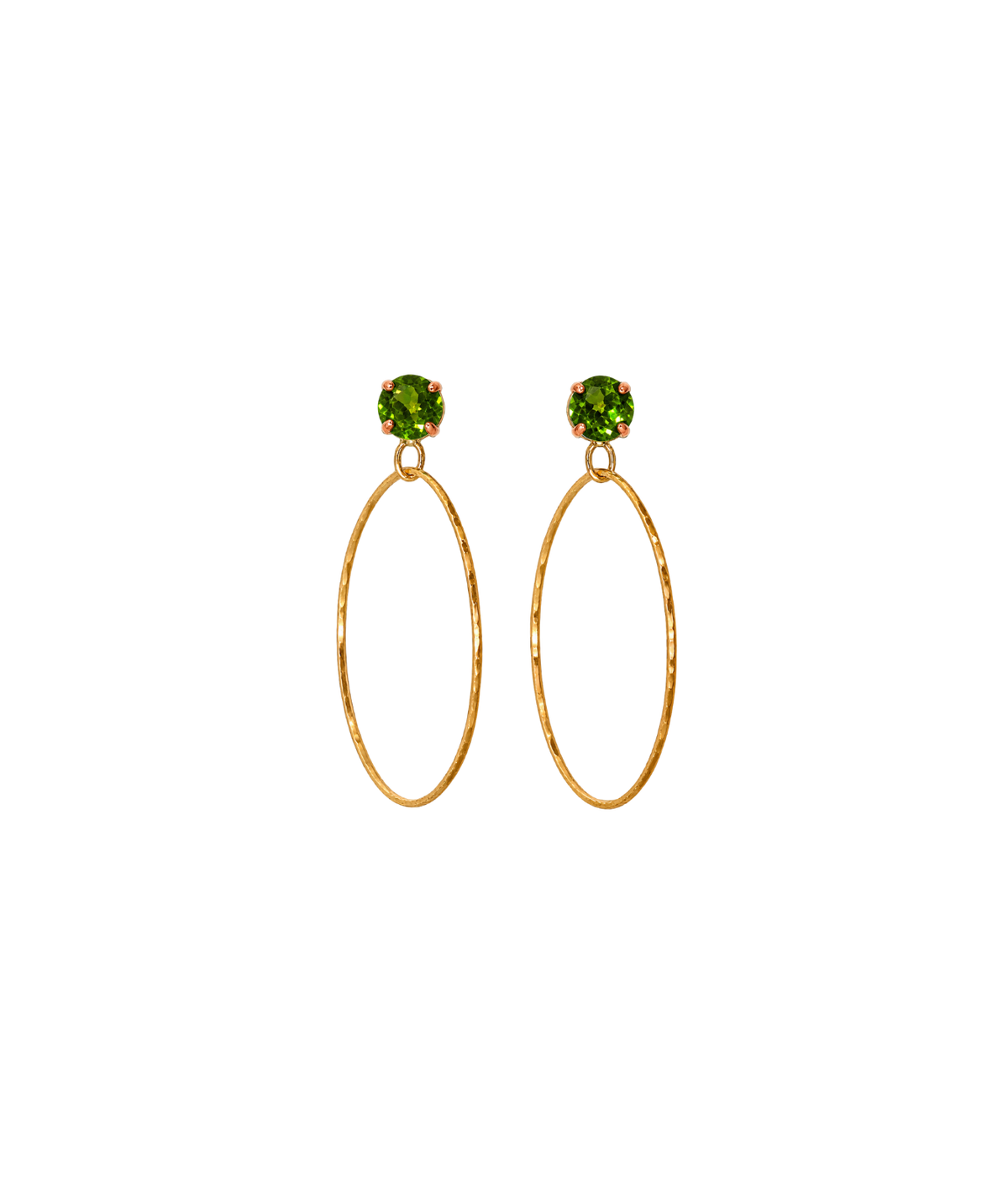 Hoop Earrings in Forest Green