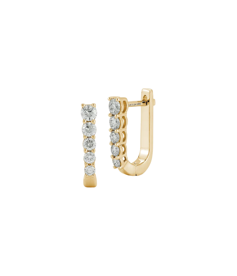 Ava Bea Medium Graduating U Hoops in 14k Yellow Gold