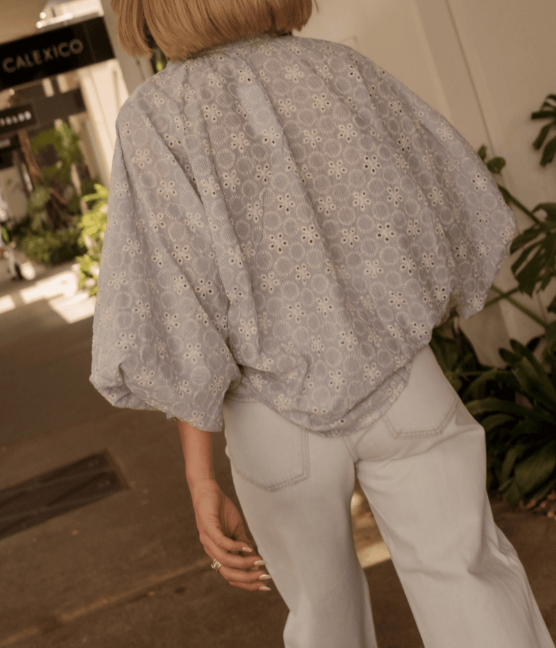 Satchi Shirt Embroidered in Light Blue